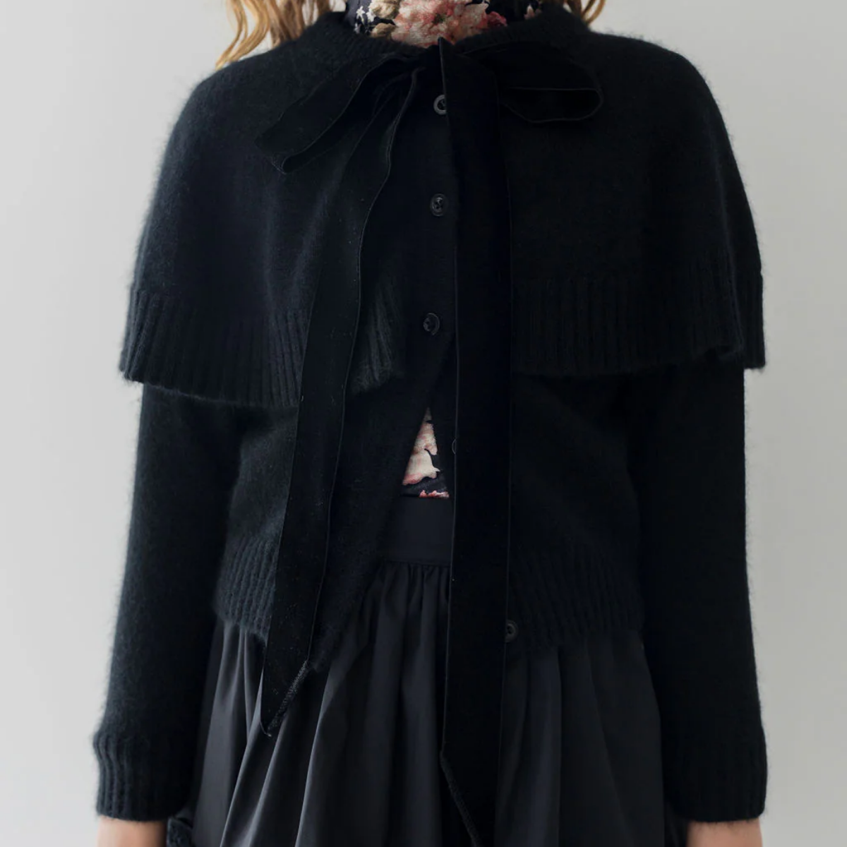 Petite Amalie Shawl Cardigan Black | Tuesday's Child