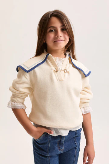 Philosophy Sailor Collar Knit Sweater – TuesdaysChild.com