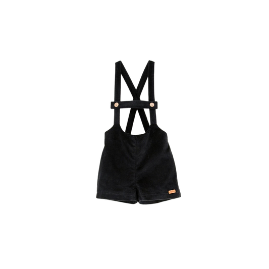 Popelin Corduroy Short Dungarees w/ Straps | Tuesday's Child