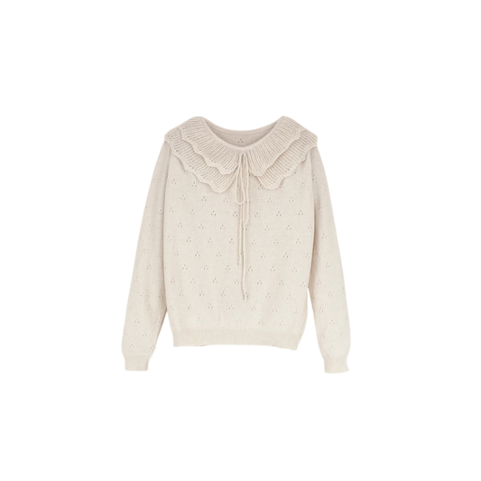 Popelin Long Sleeve Collared Sweater | Tuesday's Child