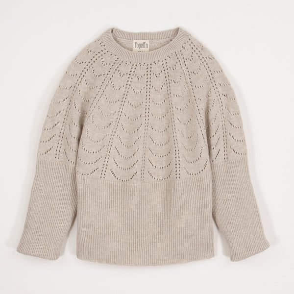 Popelin Openwork Knit Jersey