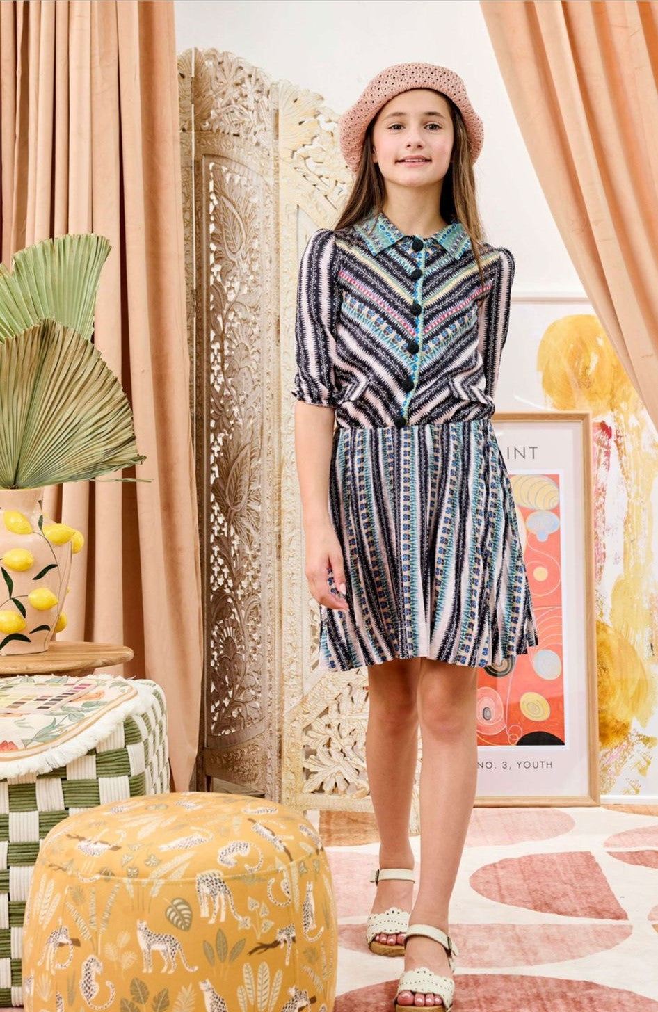 Porter Mixed Media Design Dress 2053