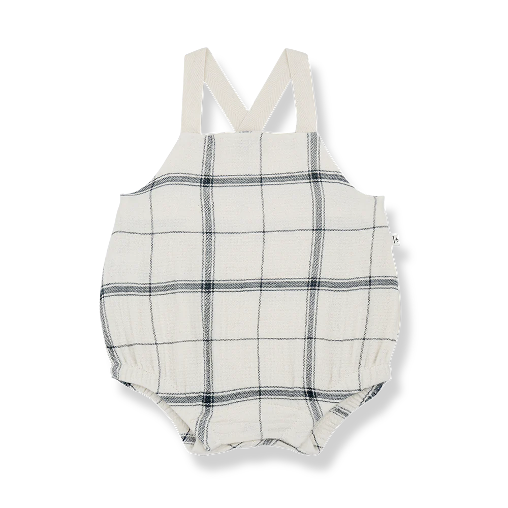 One + Family Ron Sleeveless Plaid Romper