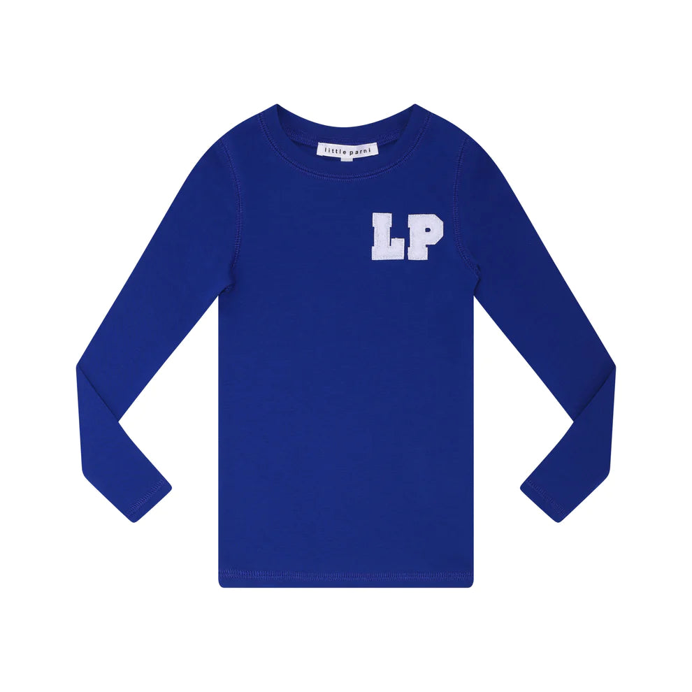 Little Parni LS Crew Neck Top w/ Terry Logo