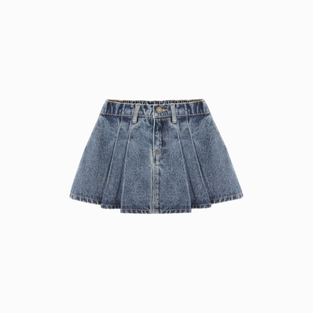 Rylee + Cru Pleated Denim Skirt Indigo Denim | Tuesday's Child