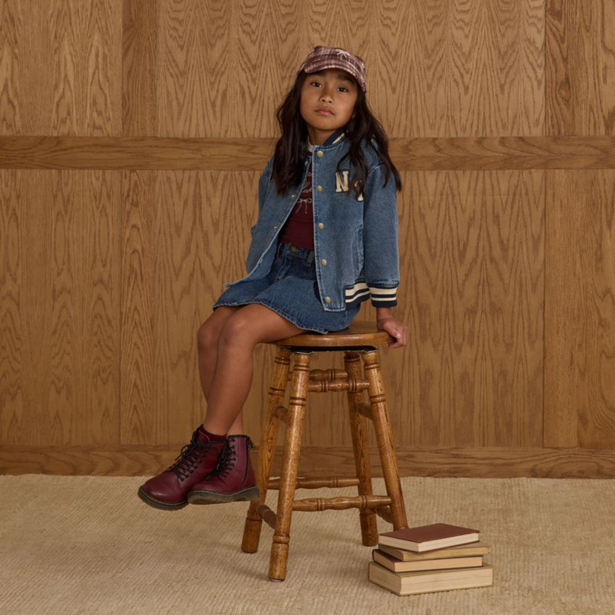 Rylee + Cru Pleated Denim Skirt Indigo Denim | Tuesday's Child