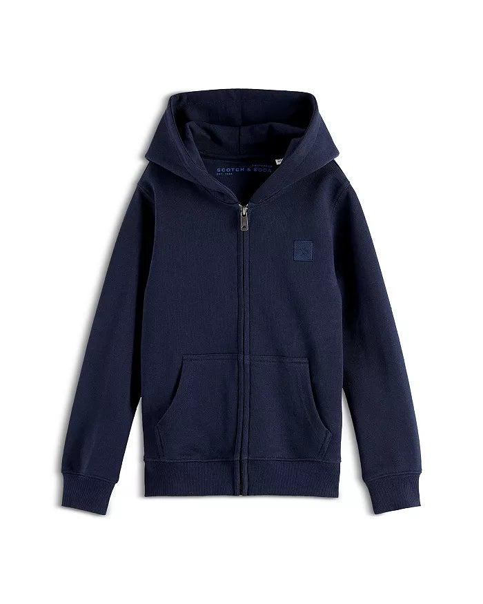 Scotch & Soda Logo Badge Zip Up Hoodie | Tuesday's Child