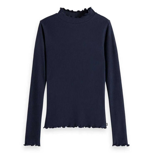 Scotch & Soda Ribbed Mock Neck LS T-shirt | Tuesday's Child