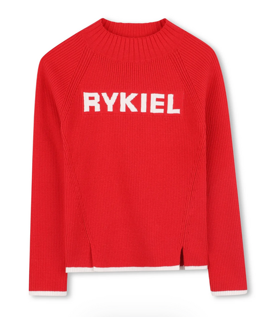 Sonia Rykiel High Neck Logo Sweater