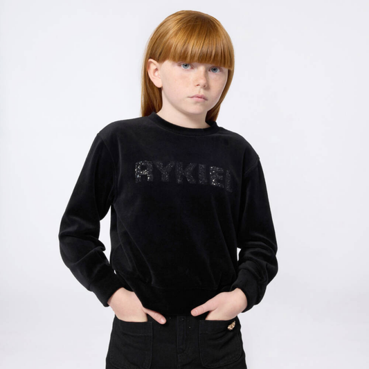 Sonia Rykiel Logo Velour Sweatshirt | Tuesday's Child
