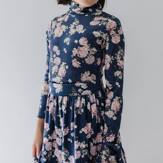 Steph Lilac Floral Print Cord Skirt | Tuesday's Child