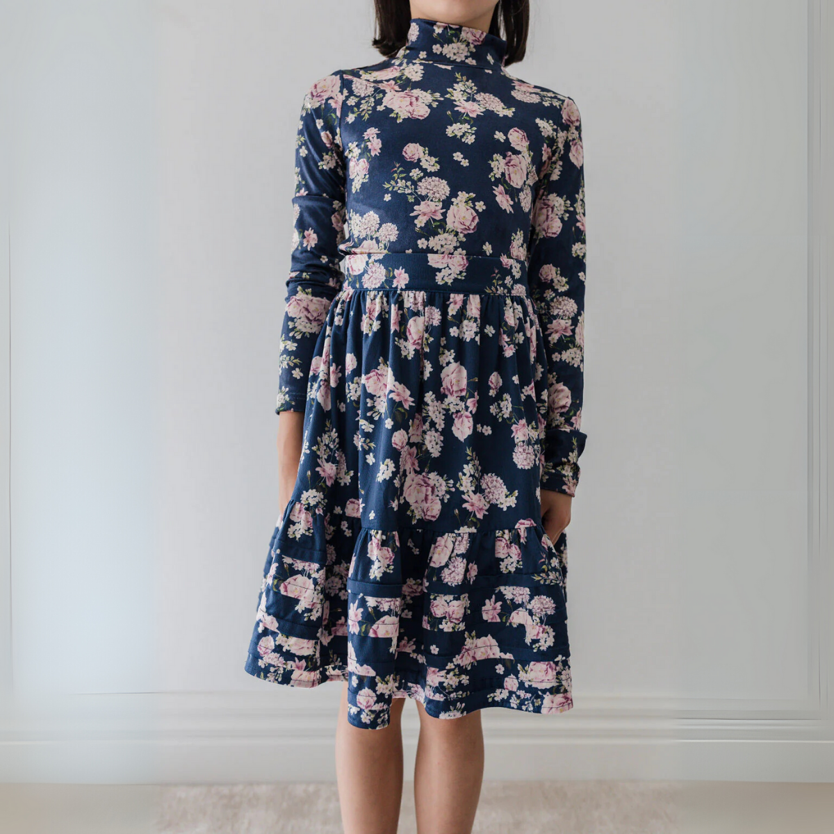 Steph Lilac Floral Print Cord Skirt | Tuesday's Child