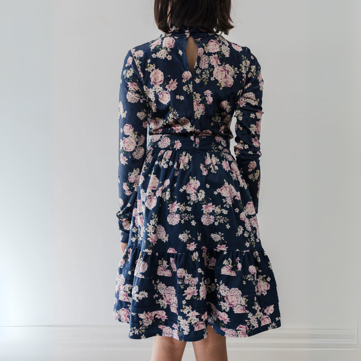 Steph Lilac Floral Print Cord Skirt | Tuesday's Child