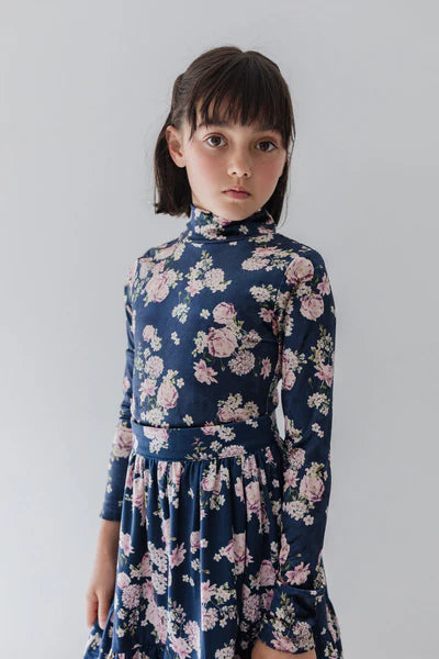 Steph Lilac Floral Print Velvet Top | Tuesday's Child