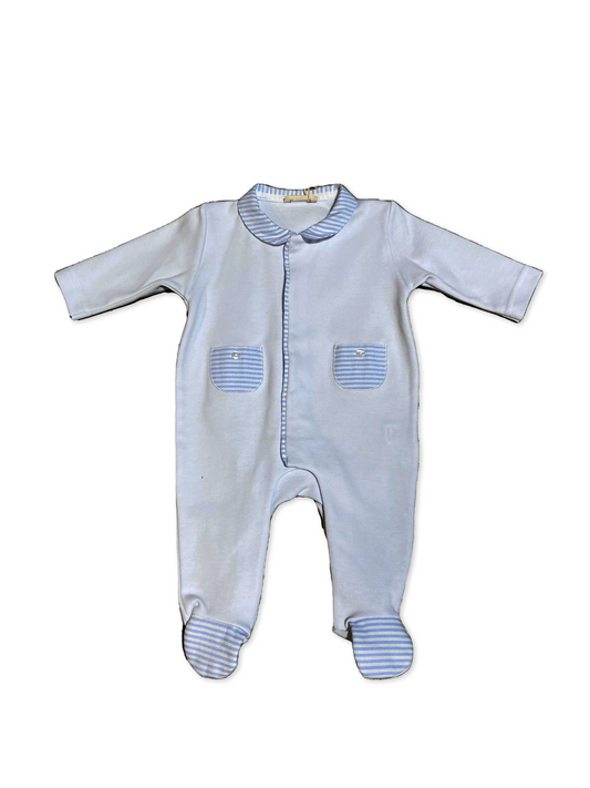 Baby Gi Striped Collar Footie