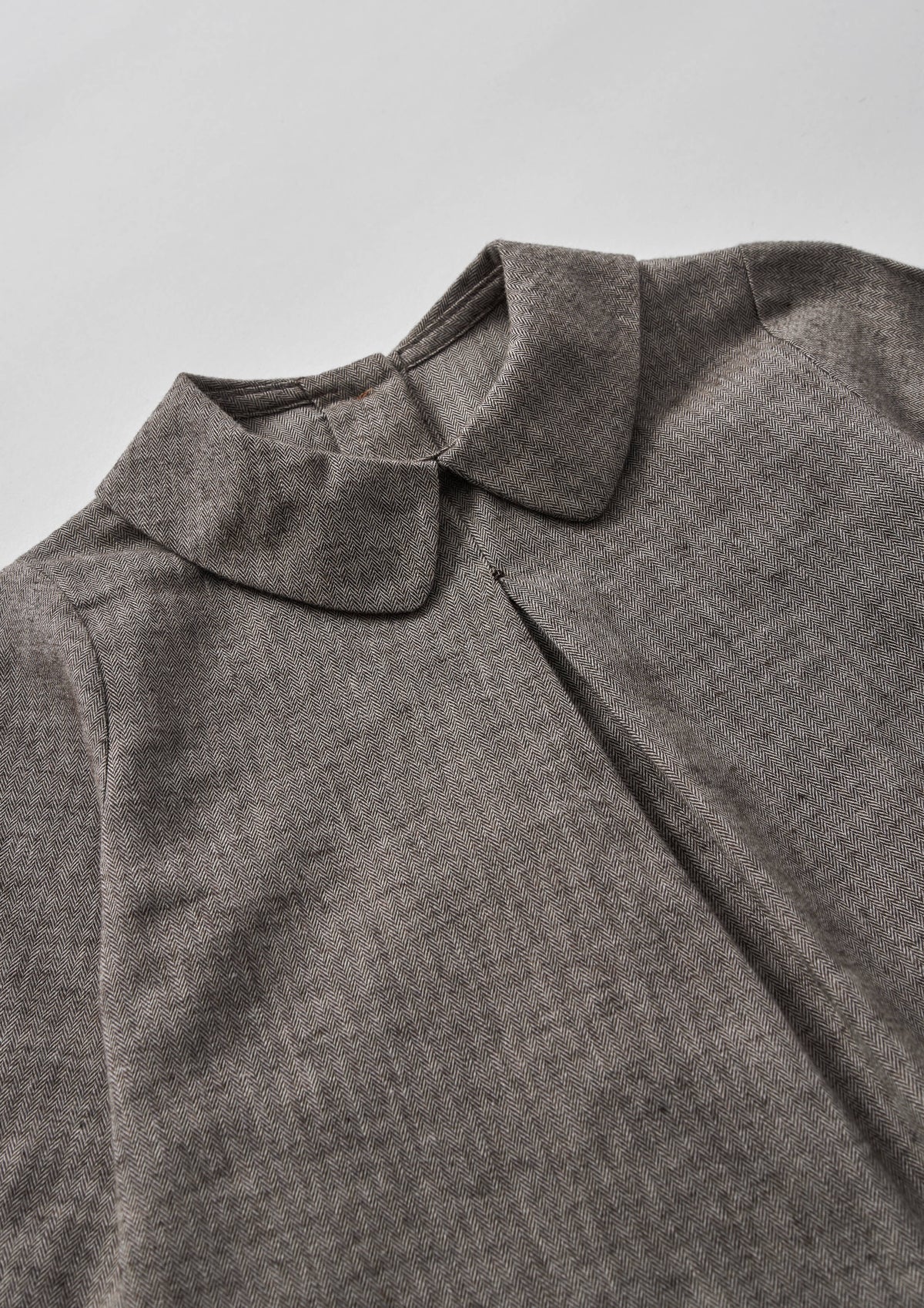 Popelin Herringbone Pleated Shirt