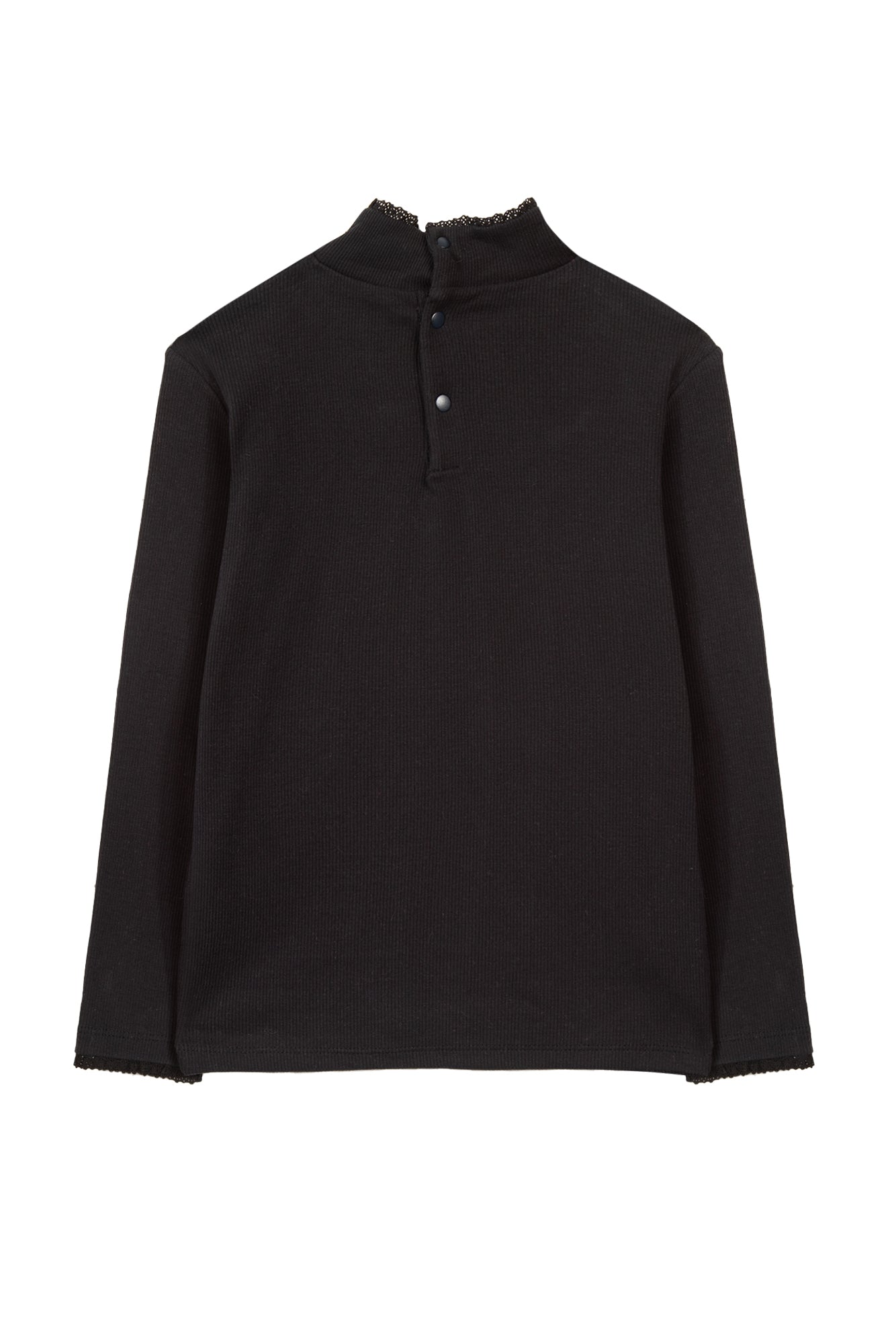 Tartine LS Soft Ribbed Turtle Neck Top w/ Front Logo
