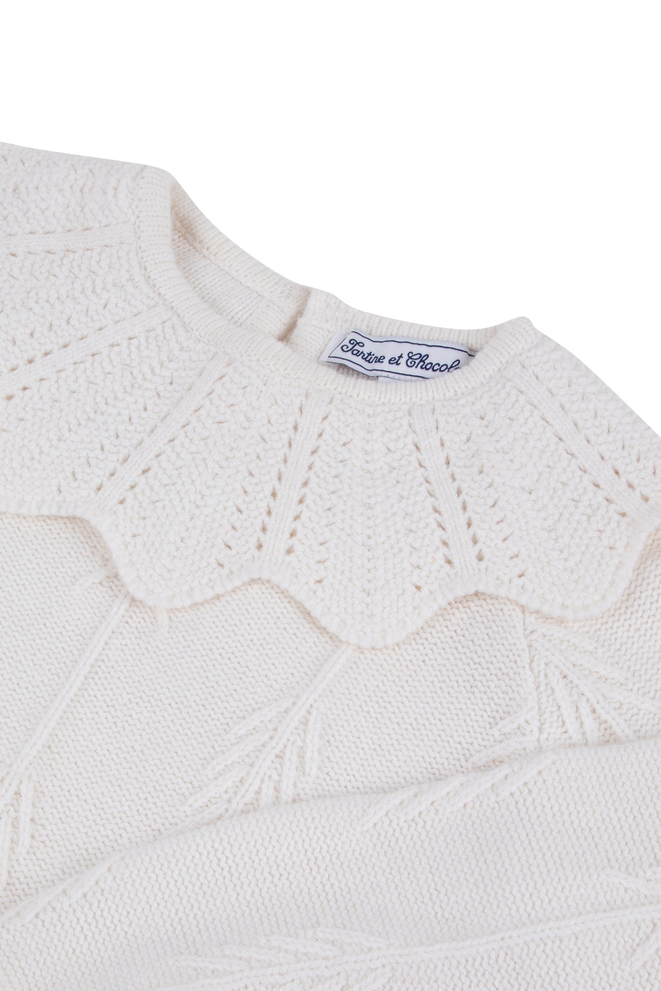 Tartine LS Knitted Fancy Collar Sweater