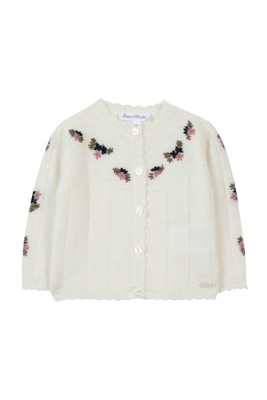 Tartine Knit Floral Stitch Cardigan