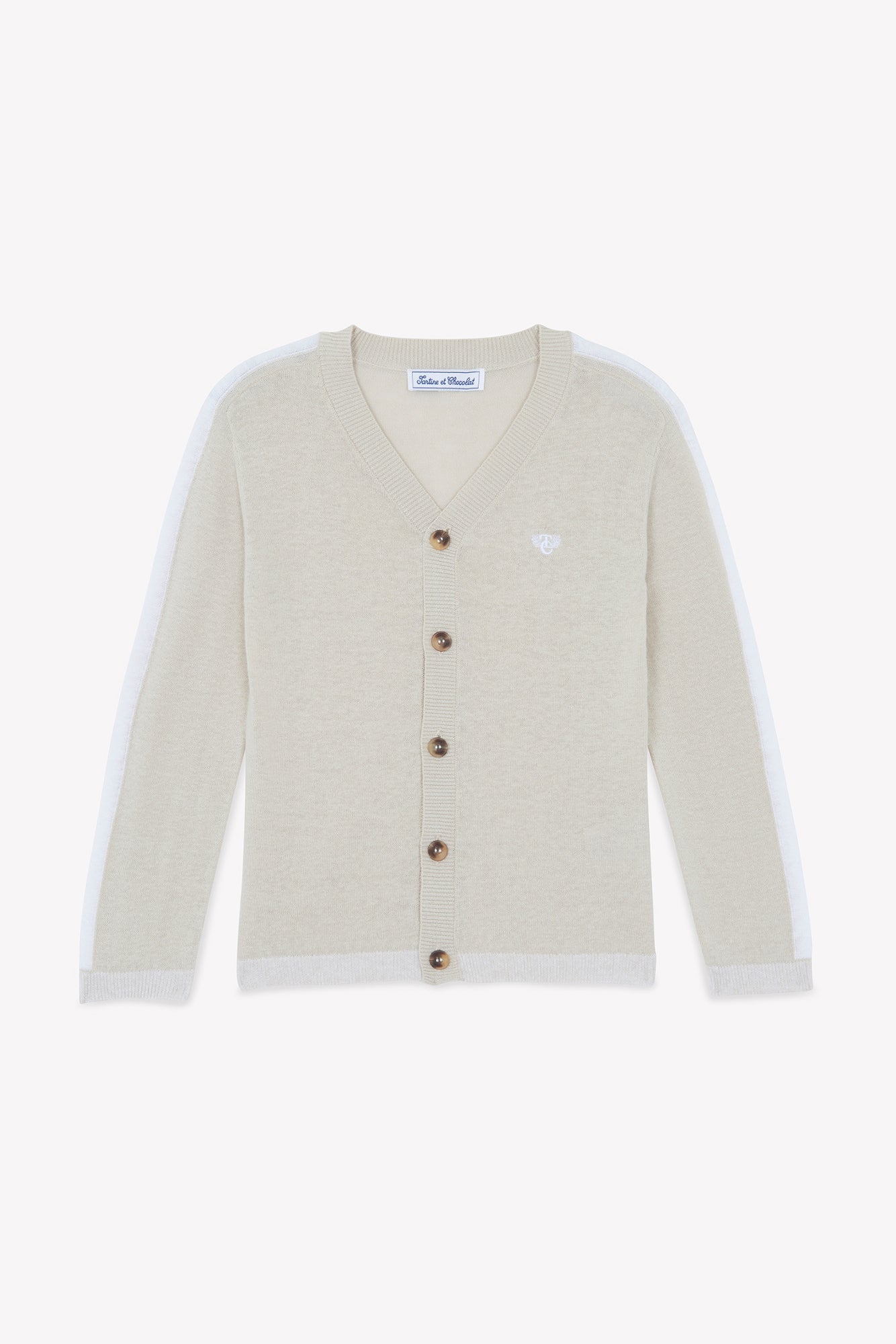 Tartine Boy's Cardigan w/ Sleeve Trim