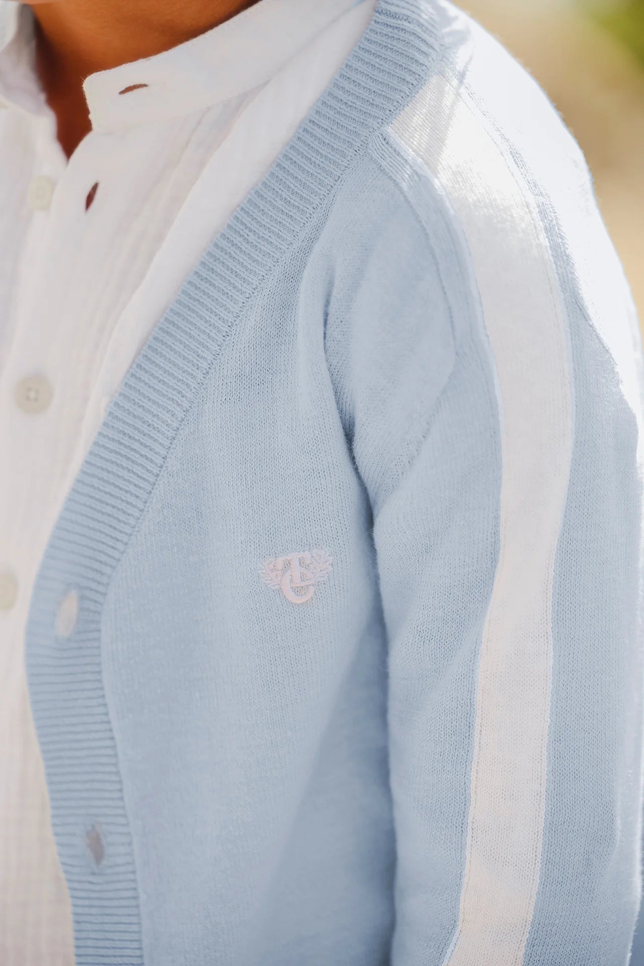 Tartine Boy's Cardigan w/ Sleeve Trim