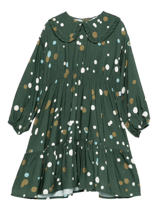 Il Gufo LS Gradient Dots Dress