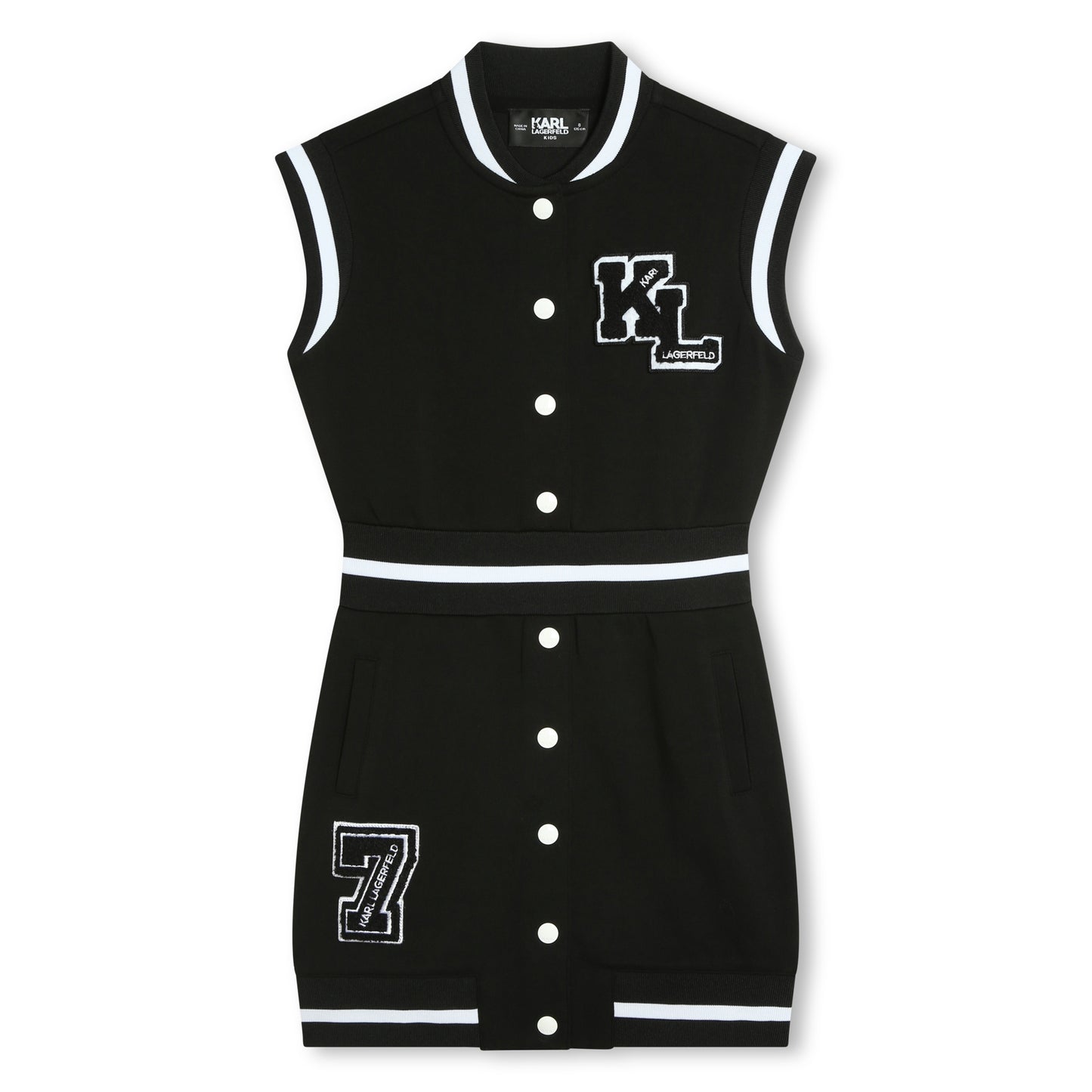 Karl Lagerfeld Button Down Varsity Dress w/ KL Patch