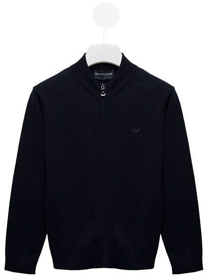 Armani Junior Boys Zip Cardigan