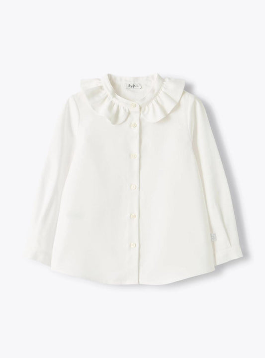 Il Gufo LS Ruffle Collar Blouse