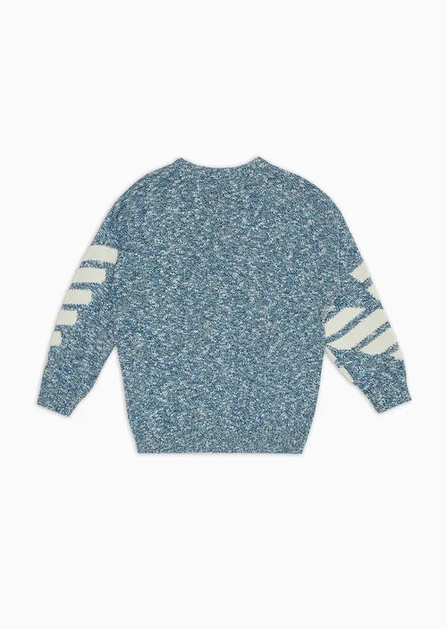 Armani Junior Boy's Marled Big Eagle Sweater