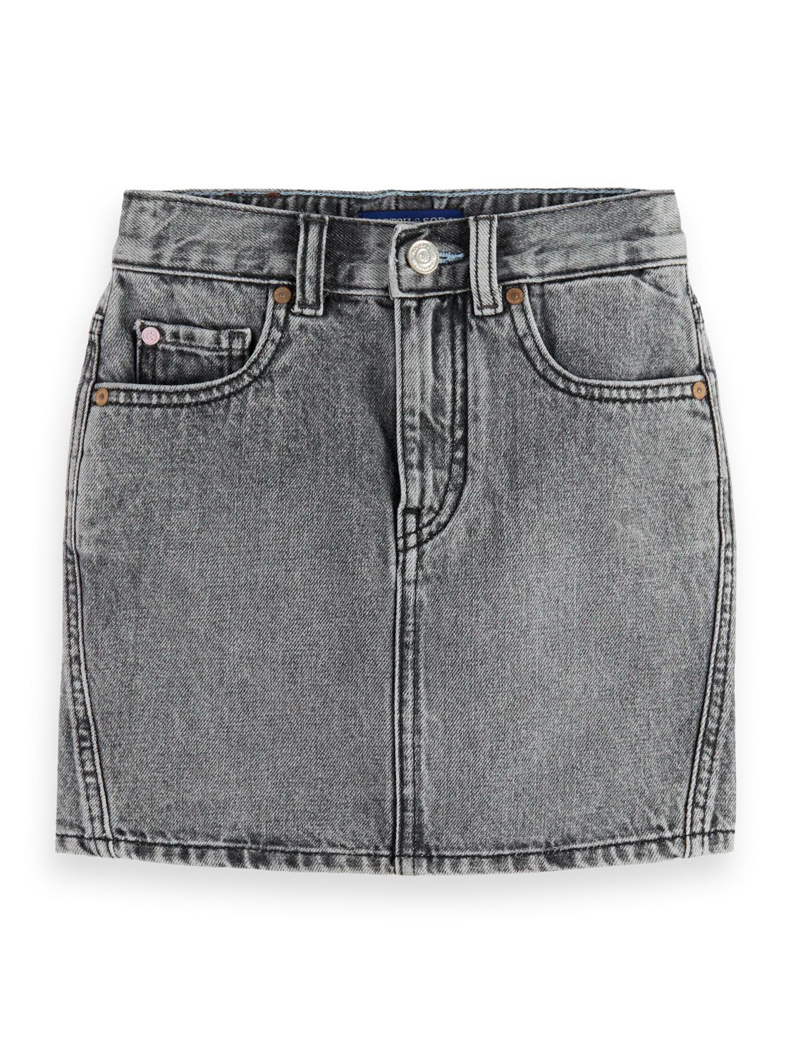 Scotch & Soda Washed Denim Mini Skirt
