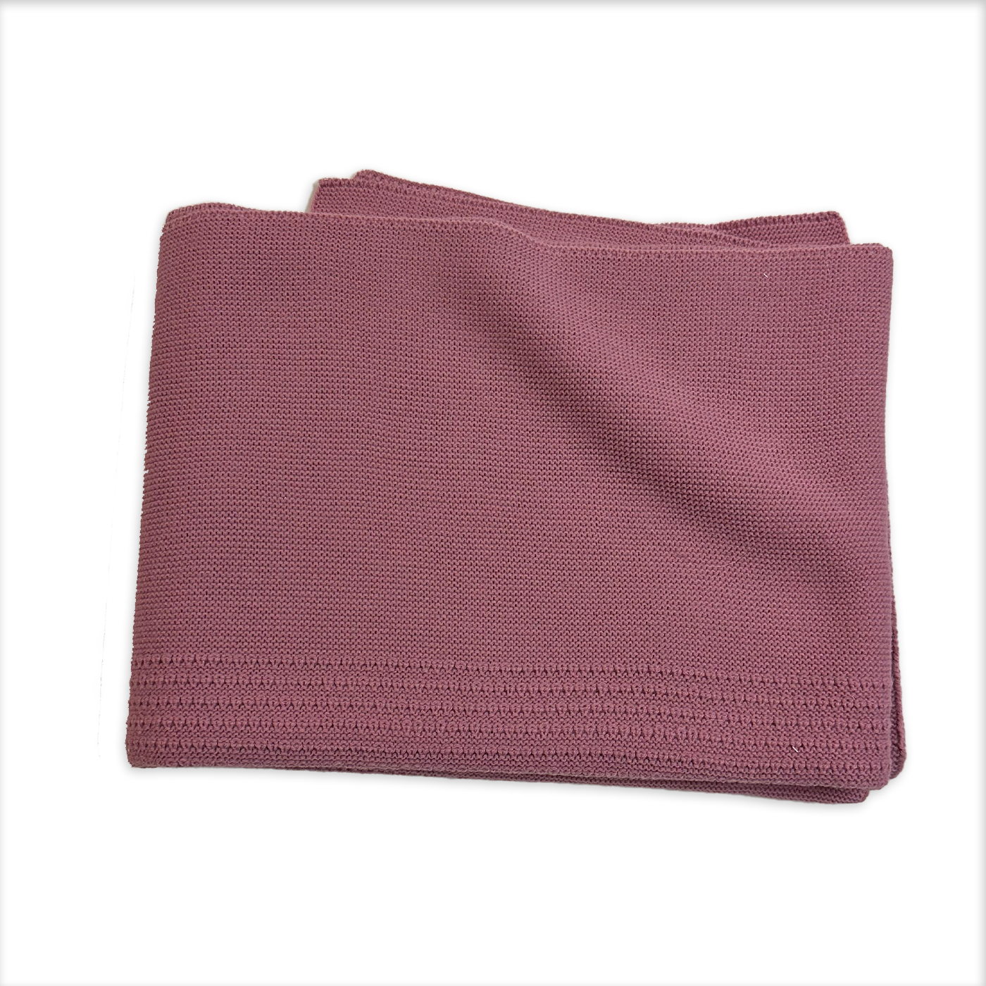 Martin Aranda Baby Girl Plum Knit Blanket