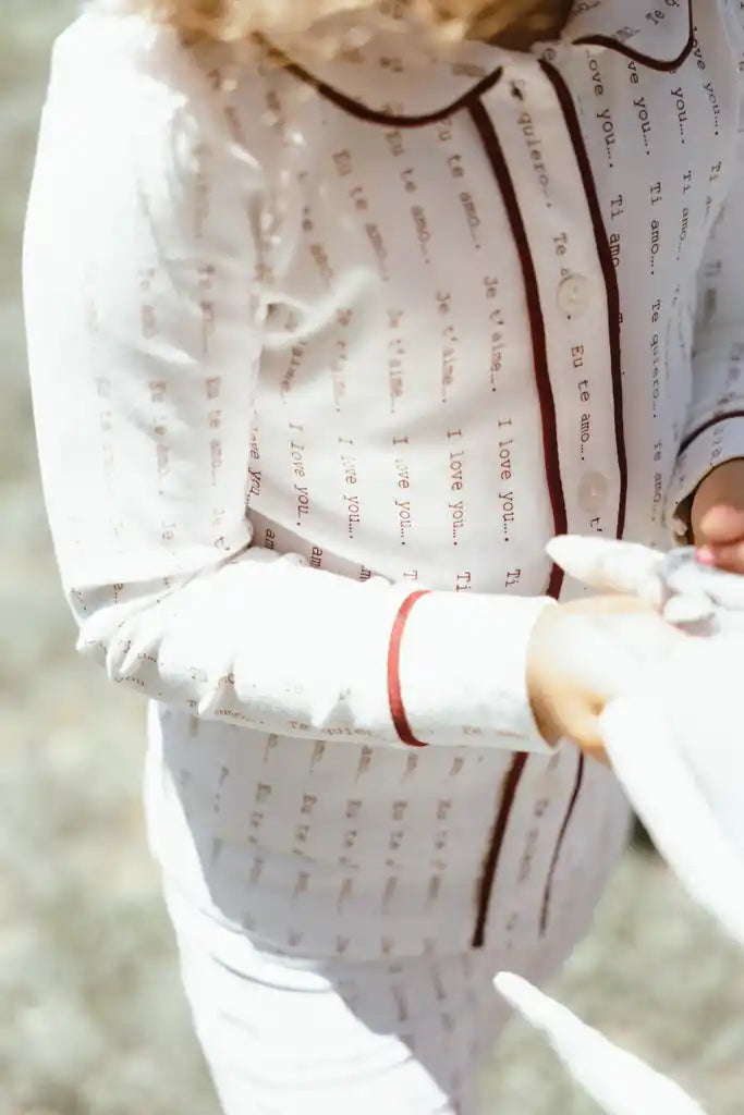 Coco Blanc Printed Collar Pajama