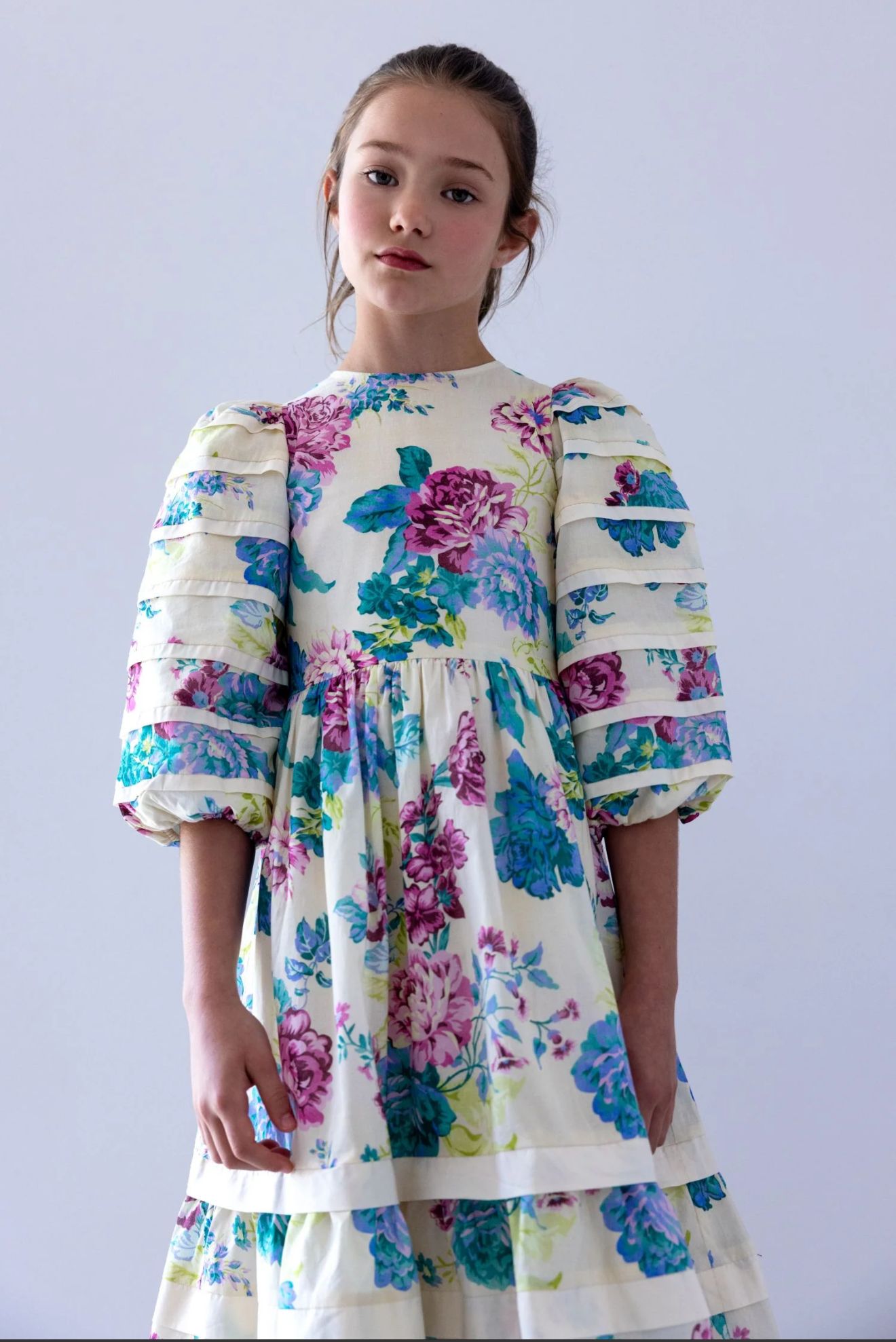 Petite Amalie Jewel Print Voile Dress