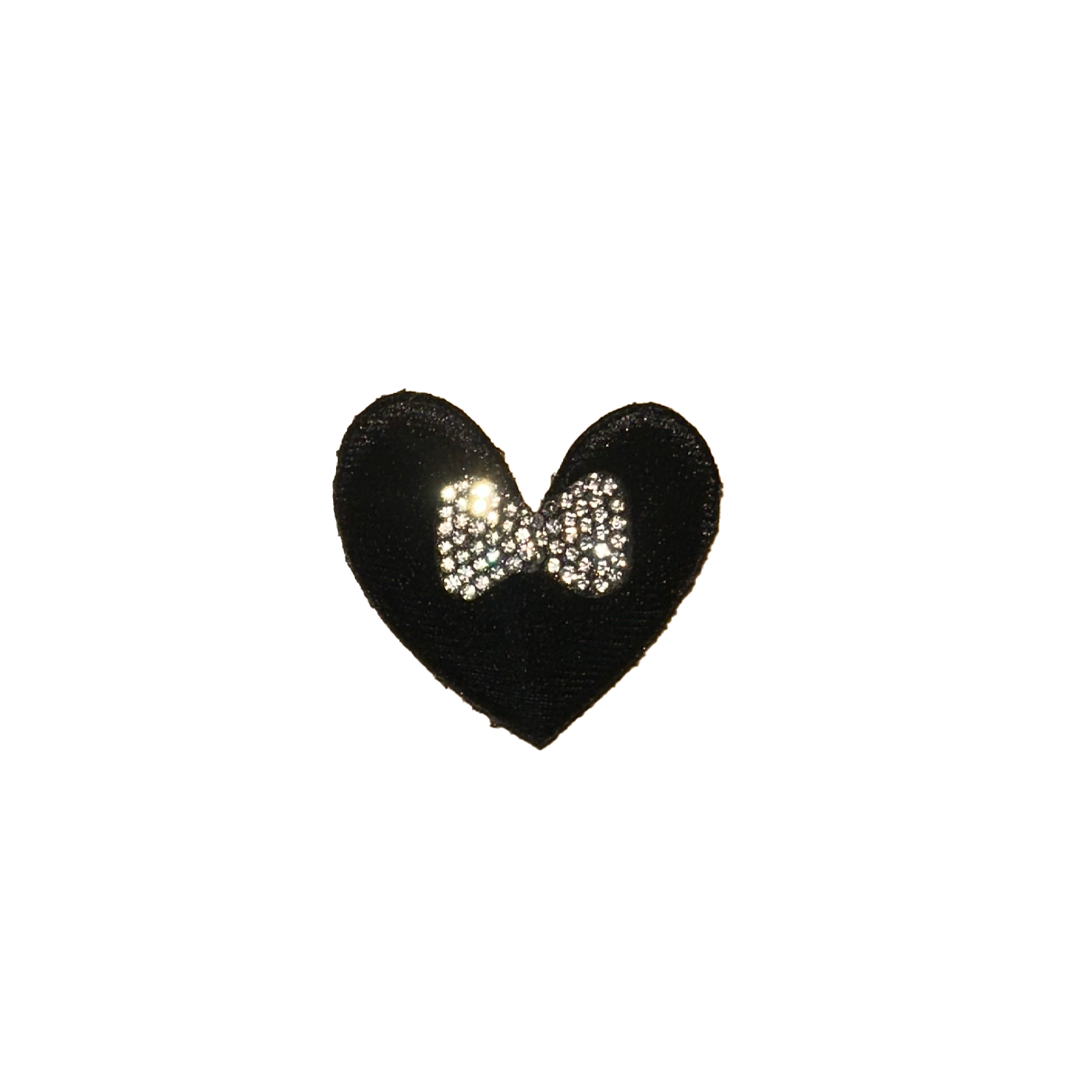 Miss Begonia Velvet Bow & Hearts Hair Clip