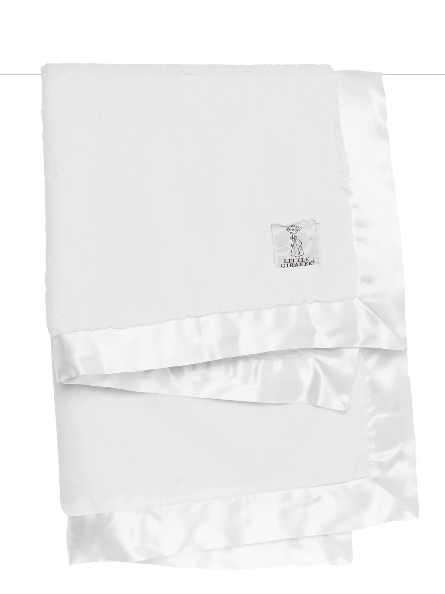 Little Giraffe Luxe Baby Blanket - White