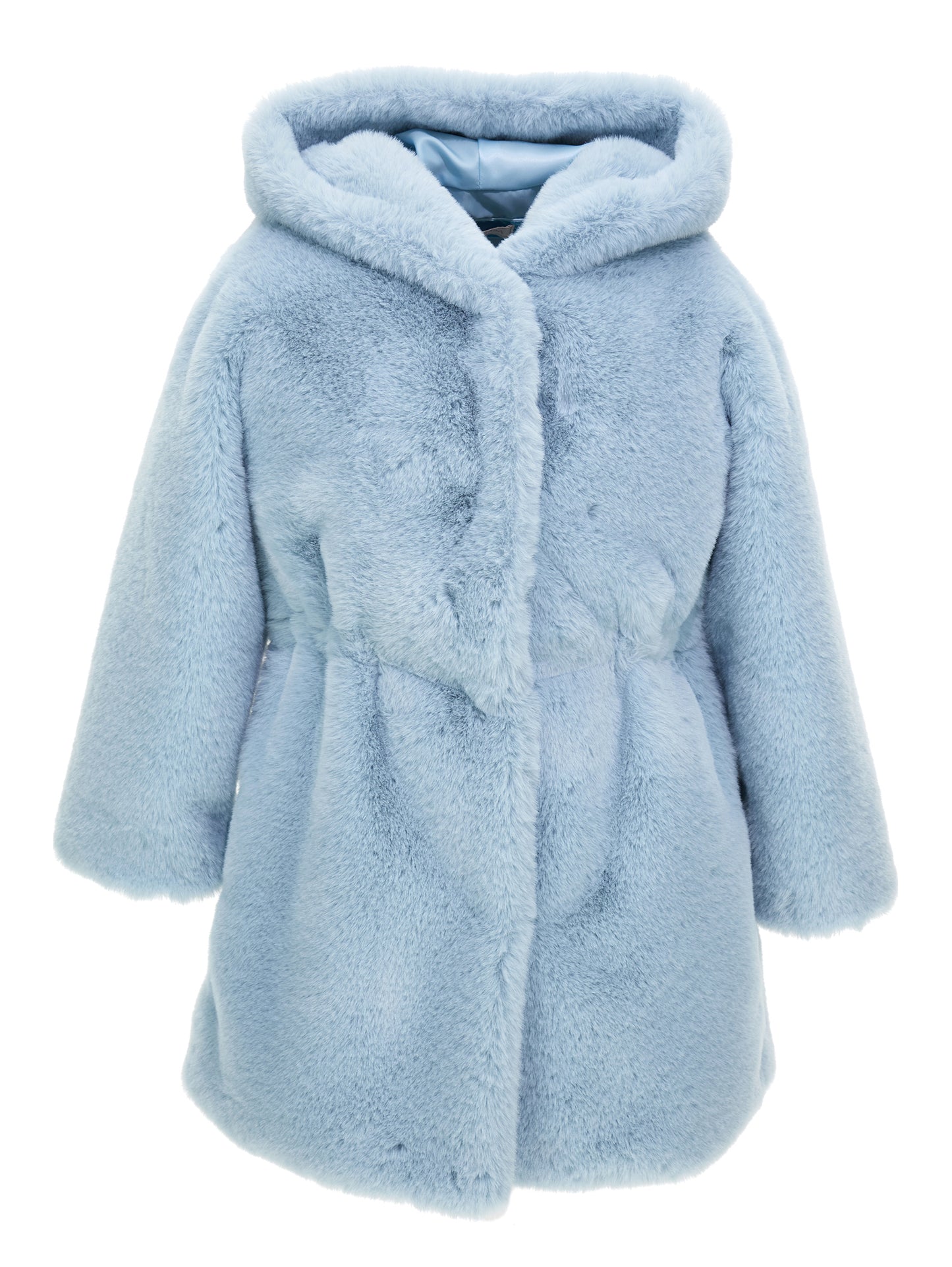 Monnalisa Hooded Faux Fur Coat