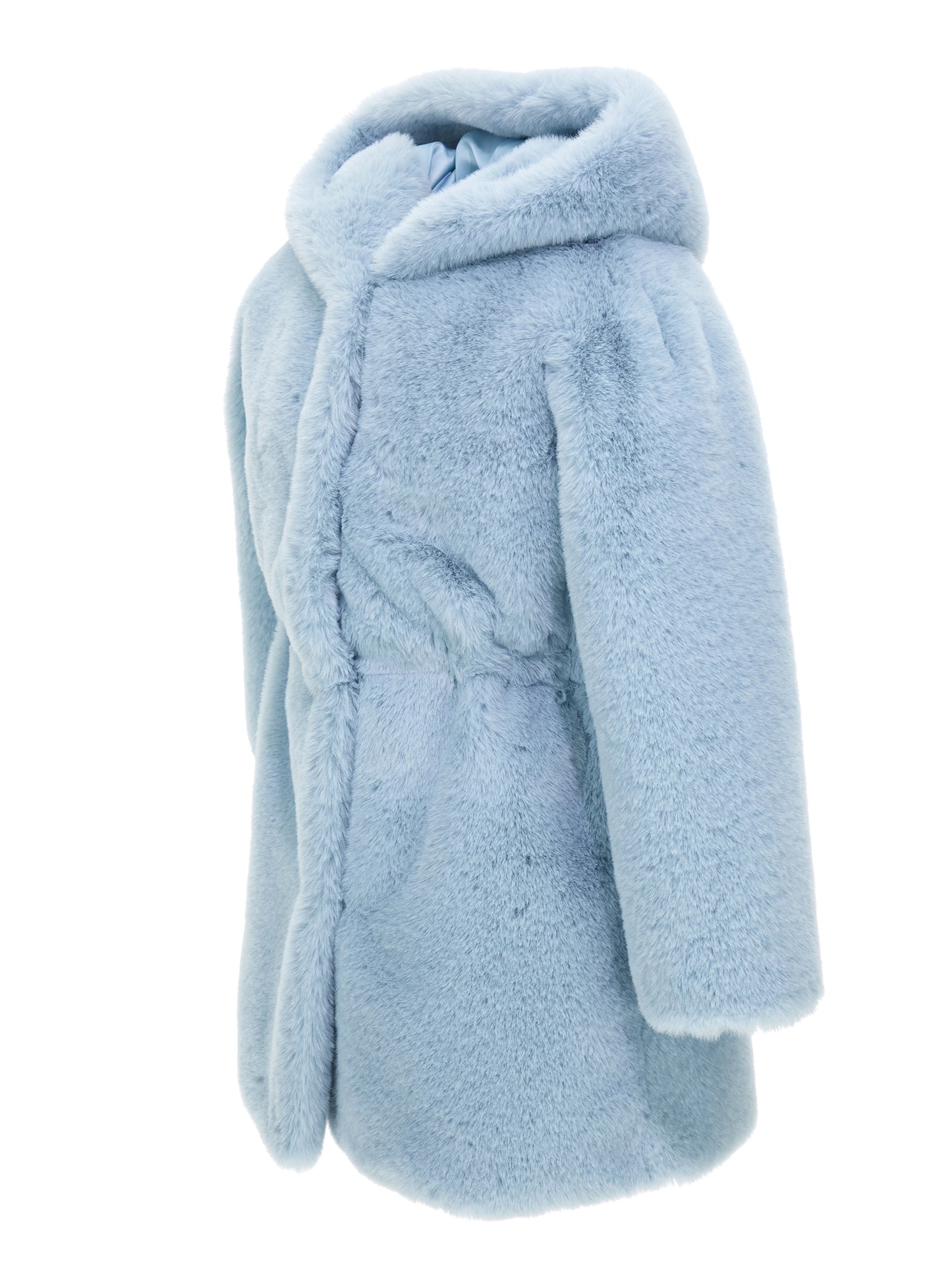 Monnalisa Hooded Faux Fur Coat