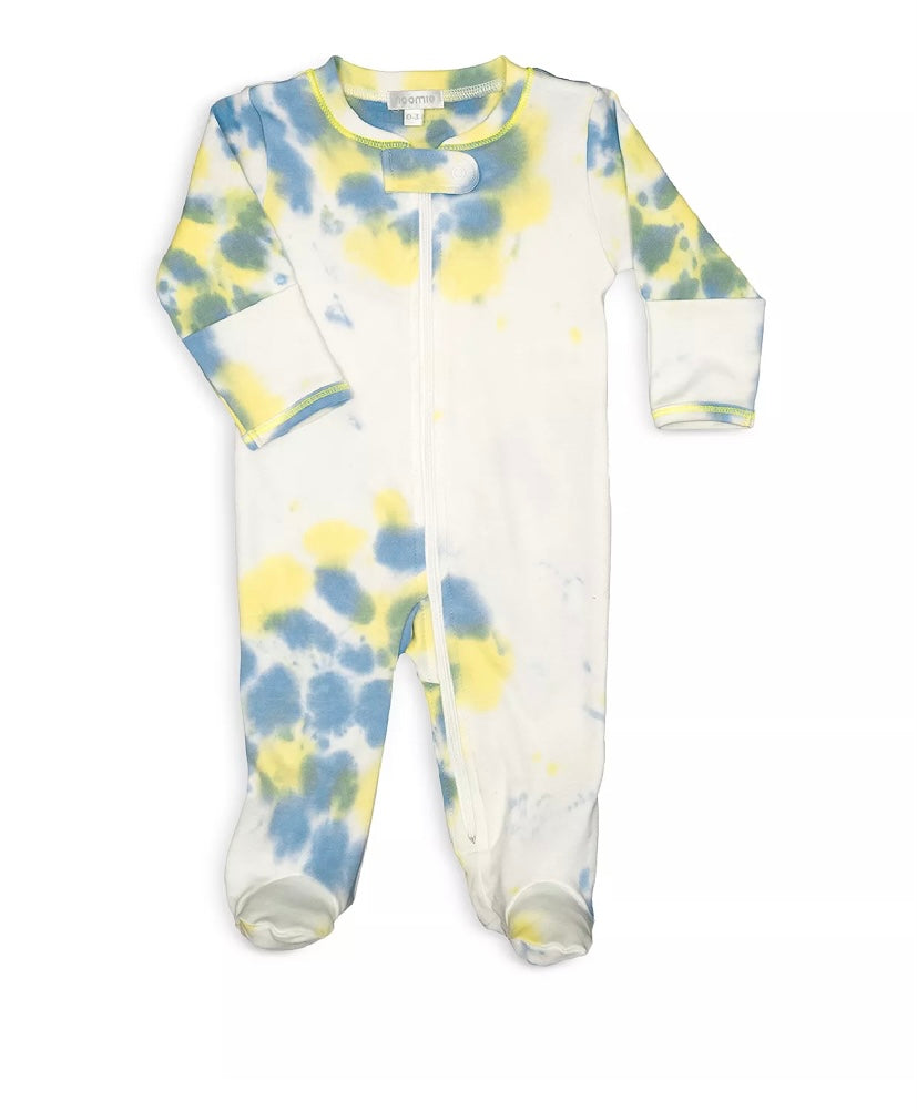 Noomie Tie Dye Zipper Footie