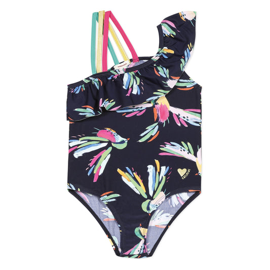 Catimini Girl's Bird Print Swimsuit