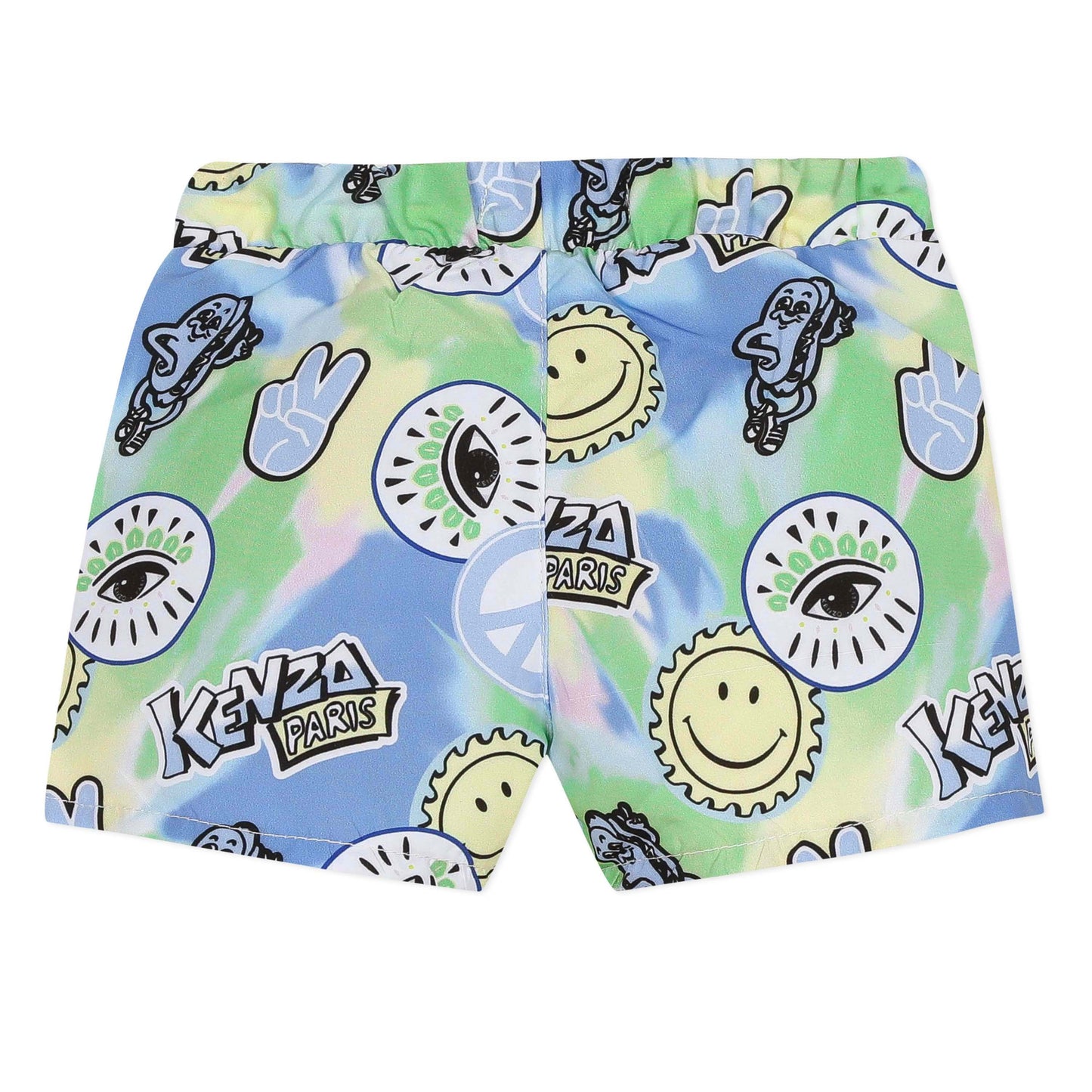 Kenzo Jenzo Neon Badges Swim Shorts