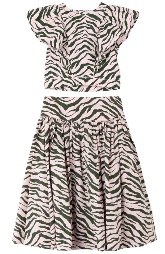 Stella McCartney 2pc Zebra Skirt Set