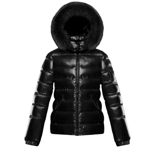 Moncler Bady Fur Hooded Down Jacket