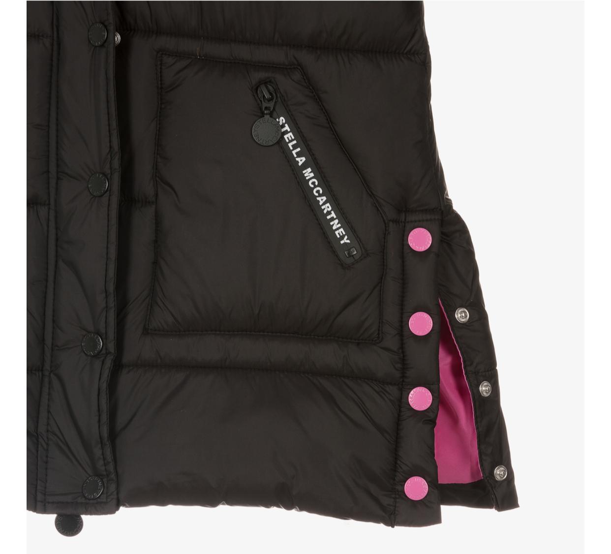 Stella McCartney Girls Puffer Jacket w/ Color Logo Tape