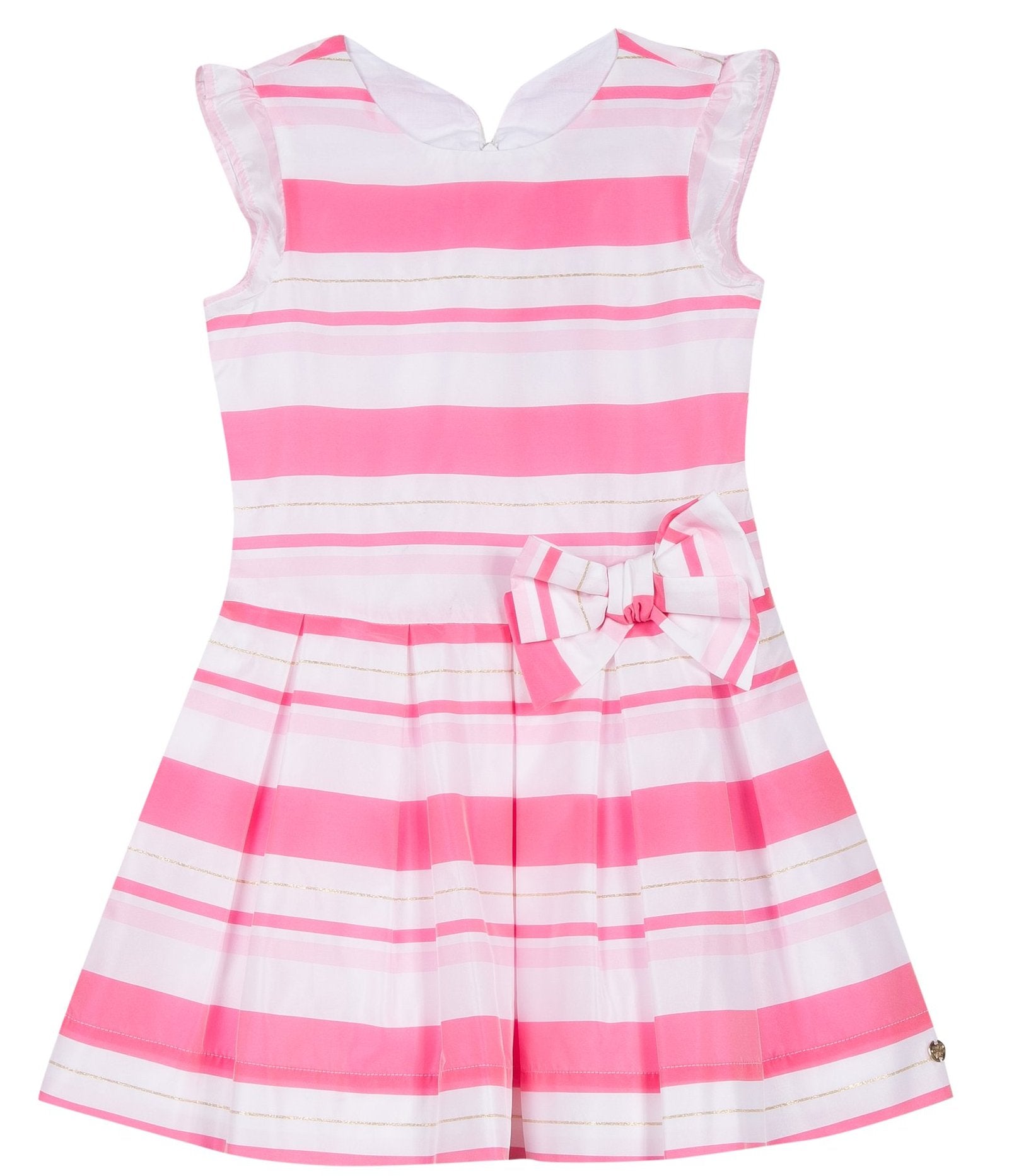 lili gaufrette white dress LILI GAUFRETTE Girls Pink Striped Dress