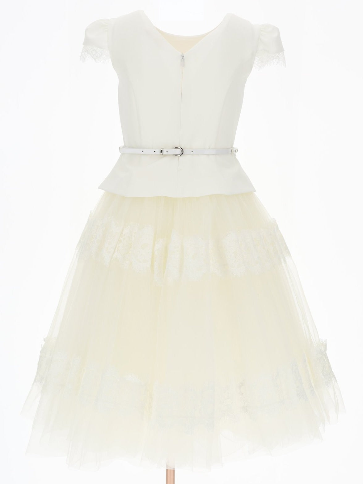 Monnalisa Teen Tulle & Lace Dress