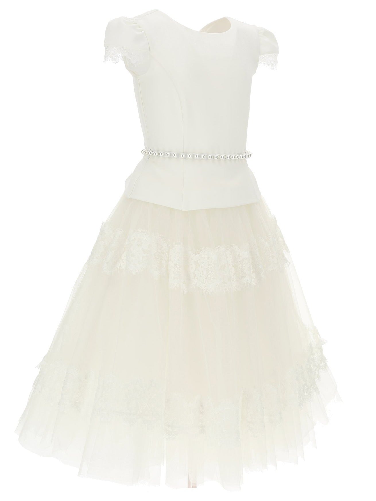 Monnalisa Teen Tulle & Lace Dress