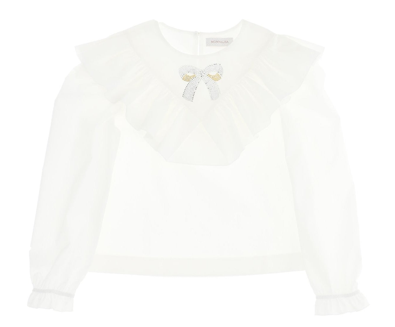 Monnalisa Popelin Jewel Blouse