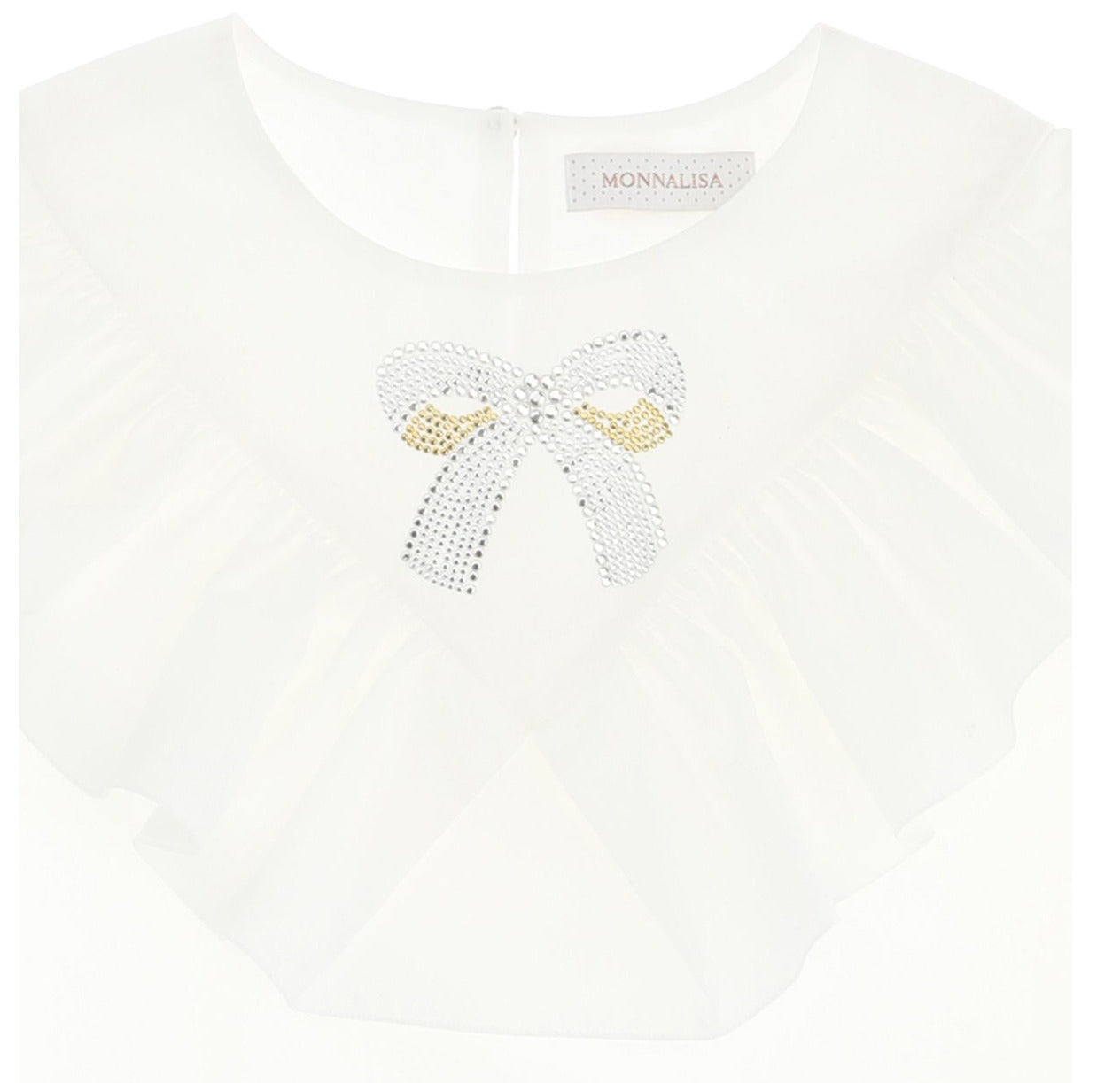Monnalisa Popelin Jewel Blouse