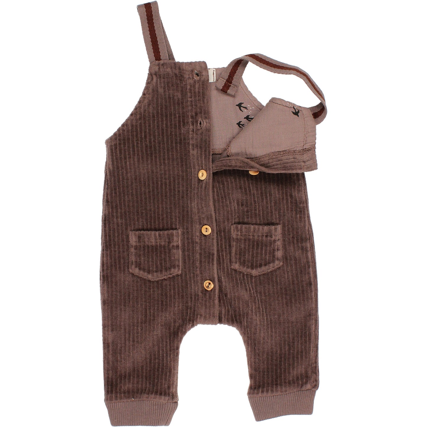 Buho Baby Knit Velour Jumpsuit